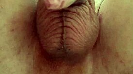 watch this uncut big tattooed cock cum hands free from anal prolapse?