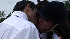 A Girl Greets Man For Hardcore Action