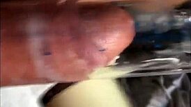 soft cock cums after gentle vibrator stimulation