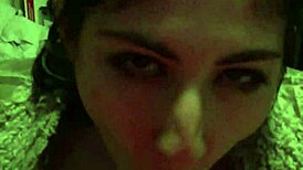 Teen Natalie Sneaks a Blowjob with Big Tits