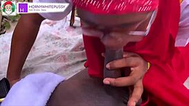 Santa Claus brings special gifts to Africa in this festive scene