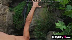 Daniella Smith Flexes Naked In Outdoor Yoga