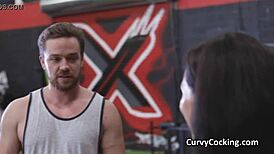 pawg hottie pounded gym after workout