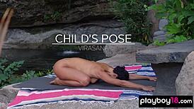 Daniella Smith Flexes Naked In Outdoor Yoga