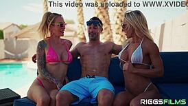 Big boobs blondes fuck pool guy