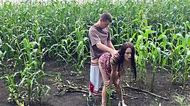 Horny Stepsister Fucked In Rainy Cornfield