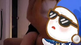 Olga Aoki moans during deepthroat and creampie 😍