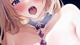 Blonde With Huge Tits Gets Detonated By Japanese Hentai Characters