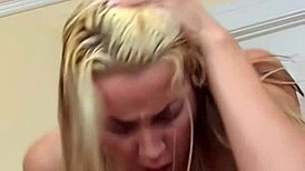 Blonde milf Delilah feels intense pleasure from big black cock fucking.