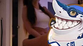 Olga Aoki moans during deepthroat and creampie 😍