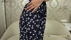 Hot Temptress Paula Shy Masturbates With Hands On Sofa