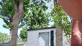 Naked Morning Stroll Flashes Camping Visitors Boldly