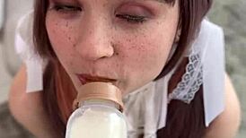 Delicious reward for cute nerd