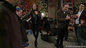 that preacher's teen girl got group fucked out in public, all bound and humiliated