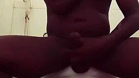 Naija jerking to my neighbors moaning in this solo homemade session