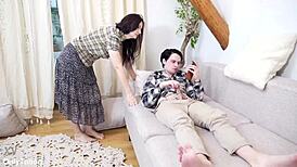 mature surprises me while jerking off