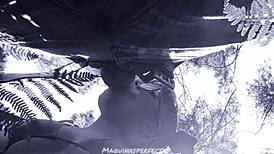 outdoor blowjob bluee big deep throat.