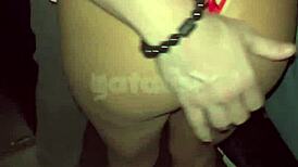 Wife's first swing house encounter with well-hung single guy in front of cuckold.