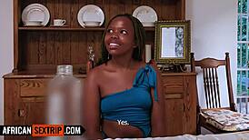 Ebony Teen Pussy Stretched By Tourist's Big Cock