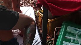 blonde slut gets ass eaten with sex toy