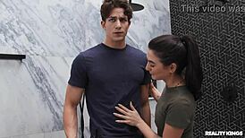 remodeling turns into steamy bathroom threesome action