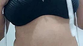 Beautiful Latina invites play with huge natural tits