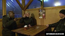 horny babe gets pussy licked by boyfriend while taking big black cock anally