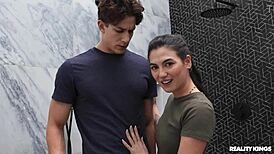 remodeling turns into steamy bathroom threesome action