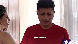 Young Latinos Undress and Fuck Their Curvy Argentinian Friend in the Ass