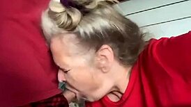 Hot Mature MILF Sucks Her Best Friend's Big Cock In Intense Oral Session.