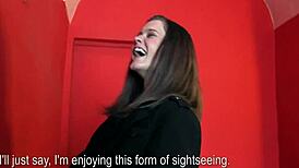 natural czech brunette gets fucked outdoors