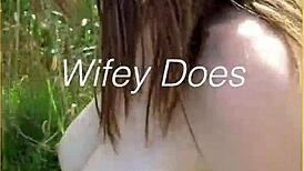 Young Wife Takes First Nude Walk Outdoors