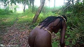Slim African Girl Walking Naked In The Middle Of My Village Looking For Some Dick!