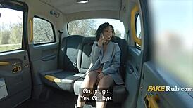 French Ebony Woman Cheats In Taxi Backseat With Riding Sex