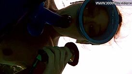 Minnie manga blows dildo underwater sexily