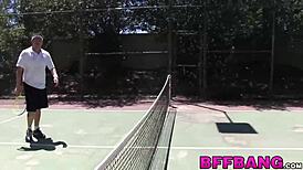 outdoor pussy drilling with two adorable naughty teens, who wants to watch?