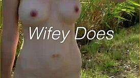 Young Wife Takes First Nude Walk Outdoors