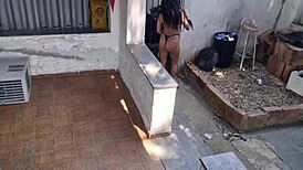 Roughly Fucking The Skinny Latina Maid's Ass In This Amateur Encounter