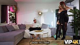 Wet horny pussies surround the cuckold husband on his birthday