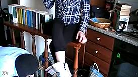 in this bdsm scene, a loser tries to please his goddess mistress