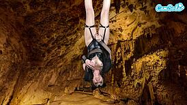 Hot amateur teen in bat costume masturbates upside down for epic orgasm?