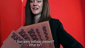 natural czech brunette gets fucked outdoors