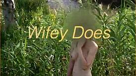 Young Wife Takes First Nude Walk Outdoors