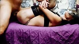 Milf with skinny figure in a session