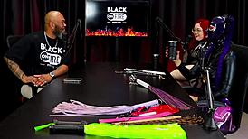 Beautiful Woman Disciplines Man in Fetish Scene with Humiliation and Dirty Talk