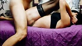 Milf with skinny figure in a session