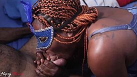 Hey, that oiled ebony slut with fat ass getting fucked raw