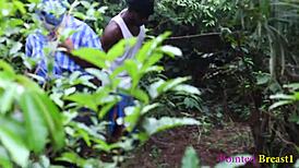 chubby girl got fucked in the bush by black cock, oh man it was wild