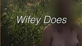 Young Wife Takes First Nude Walk Outdoors