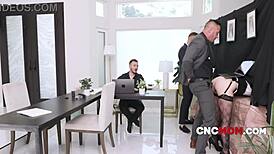 work hard fuck harder the secret to success cncmom in office gangbang